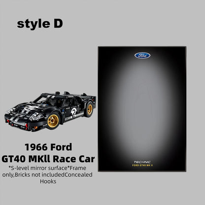 Wall Display Frame for LEGO® Technic™ 1966 Ford GT40 MKII Race Car Mid-Size Car 42223(Model Not Included)