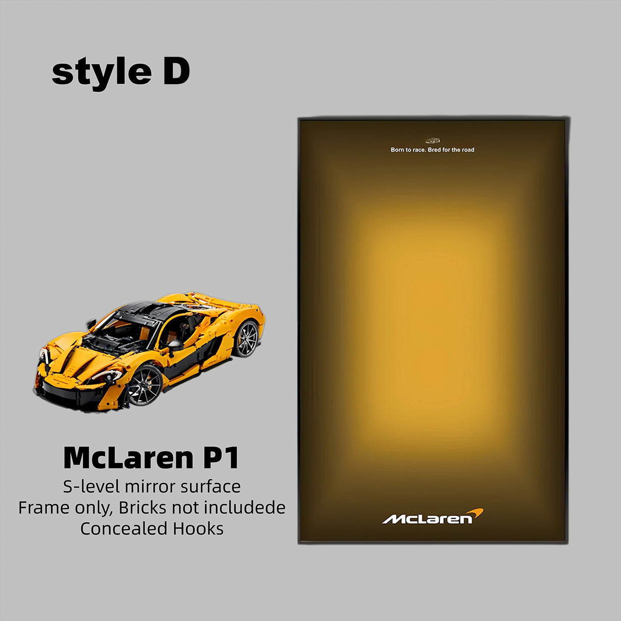 CAR DISPLAY FRAME FOR LEGO® TECHNIC™ MCLAREN P1 42172(Model Not Included)