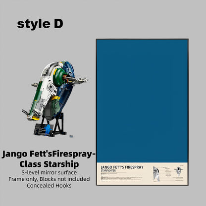 Wall Display frame for LEGO® STAR WARS™ 75409 Jango Fett's Firespray-Class Starship(Model Not Included)