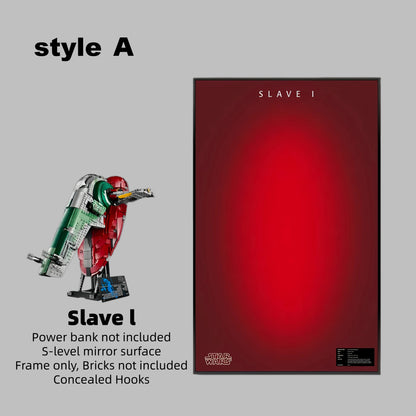 Wall Display frame for LEGO® STAR WARS™ 75060 Slave I(Model Not Included)
