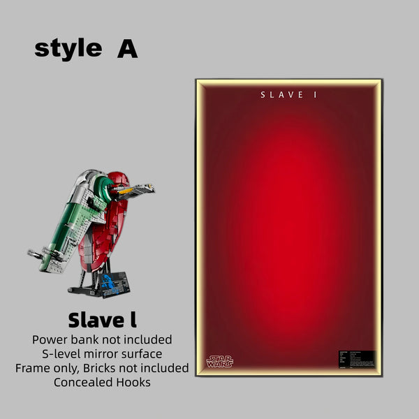 Wall Display frame for LEGO® STAR WARS™ 75060 Slave I(Model Not Included)