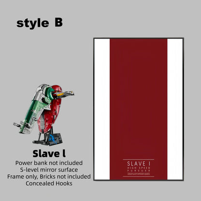 Wall Display frame for LEGO® STAR WARS™ 75060 Slave I(Model Not Included)