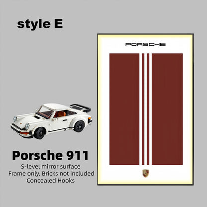Wall Display Frame for LEGO® ICONS Porsche 911 10295(Model Not Included)