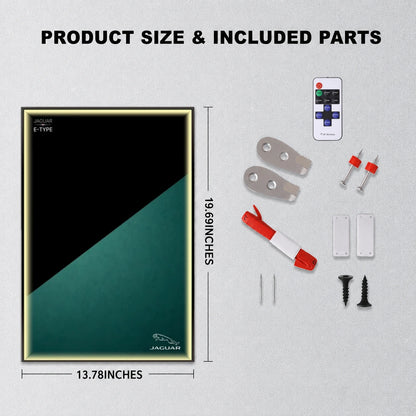 Wall Display Frame For Lego 11381 ICONS JAGUAR E-TYPE(Model not included)