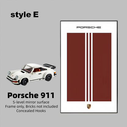 Wall Display Frame for LEGO® ICONS Porsche 911 10295(Model Not Included)
