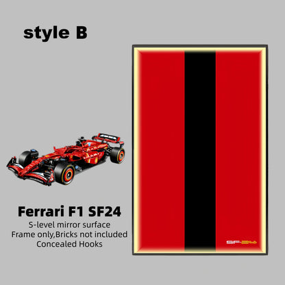 Wall Display Frame For LEGO® TECHNIC™ Ferrari F1 SF24 42207.(Model Not Included)