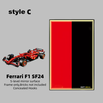 Wall Display Frame For LEGO® TECHNIC™ Ferrari F1 SF24 42207.(Model Not Included)