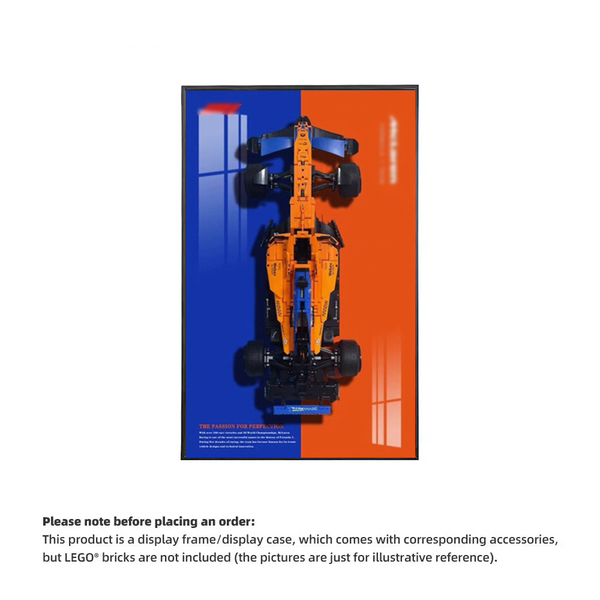Wall Display Frame For LEGO® TECHNIC™ McLaren F1 42141 (Model Not Included)