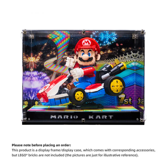 【PREMIUM】Display Case for LEGO® Mario Kart™ – Mario & Standard Kart 72037 Ultra-high Translucent Acrylic