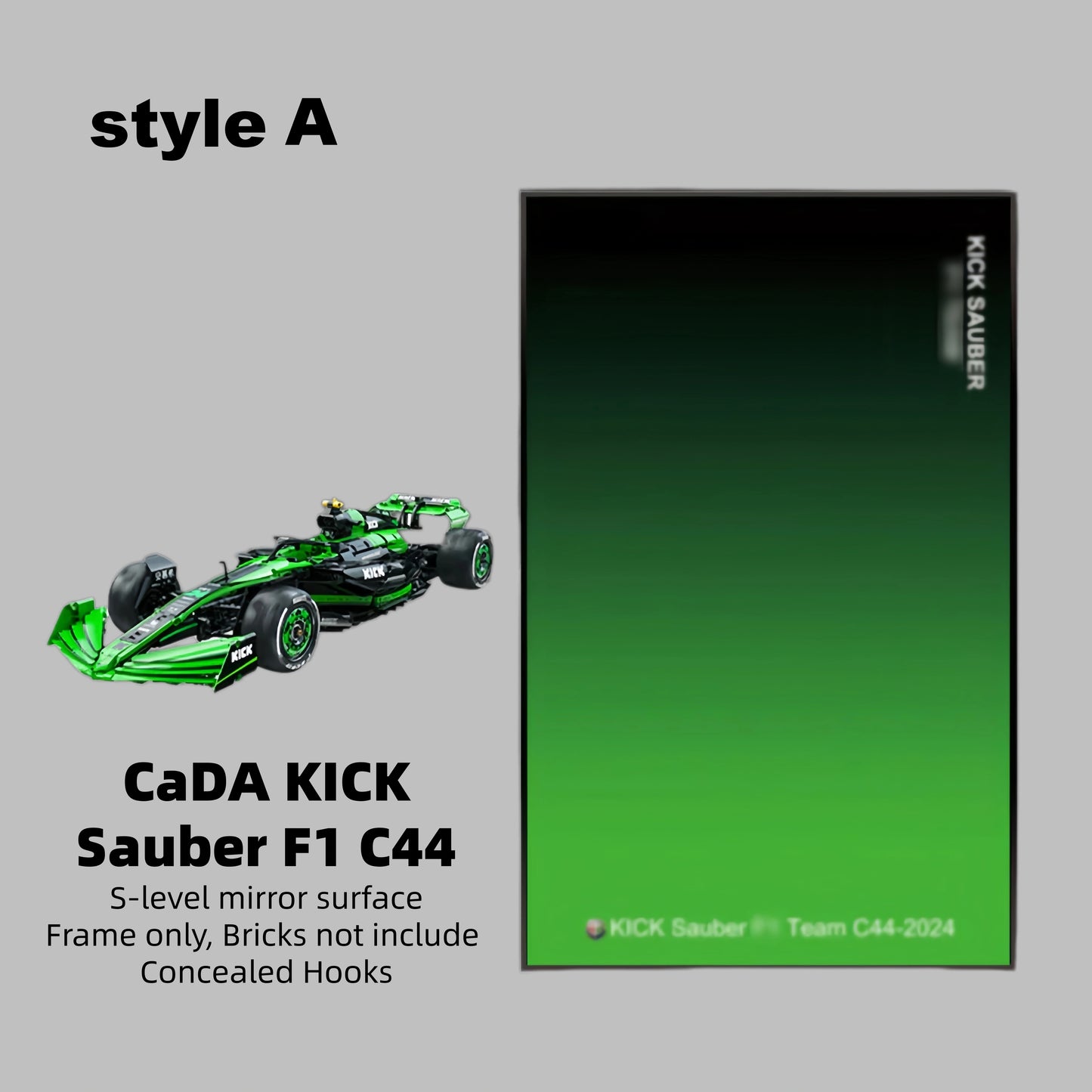 Wall Display Frame For CaDA KICK Sauber F1 C44(Model Not Included)