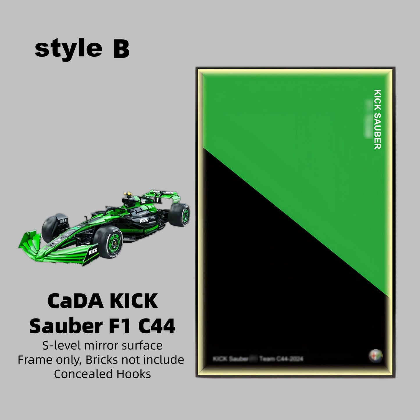 Wall Display Frame For CaDA KICK Sauber F1 C44(Model Not Included)