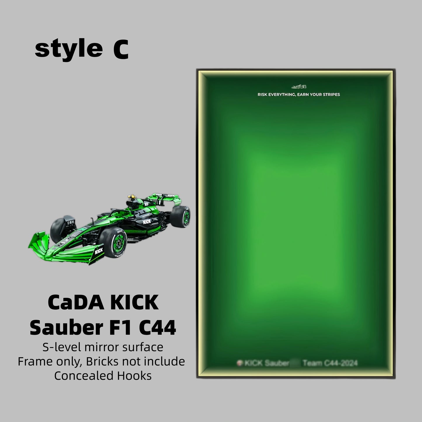 Wall Display Frame For CaDA KICK Sauber F1 C44(Model Not Included)