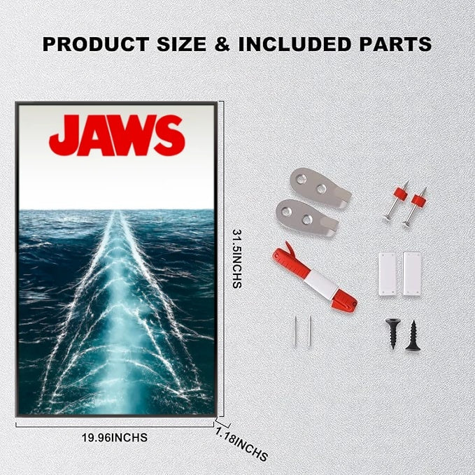 Wall Display Frame For LEGO® IDEAS 21350 JAWS (Model not included)