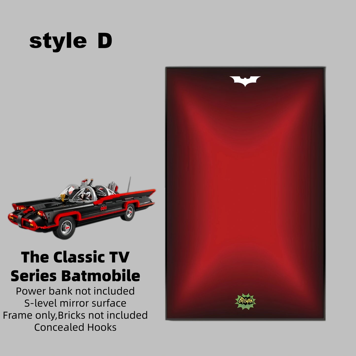 Wall Display Frame For LEGO BATMAN™ 76328 The Classic TV SERIES BATMOBILE™ (Model not included)