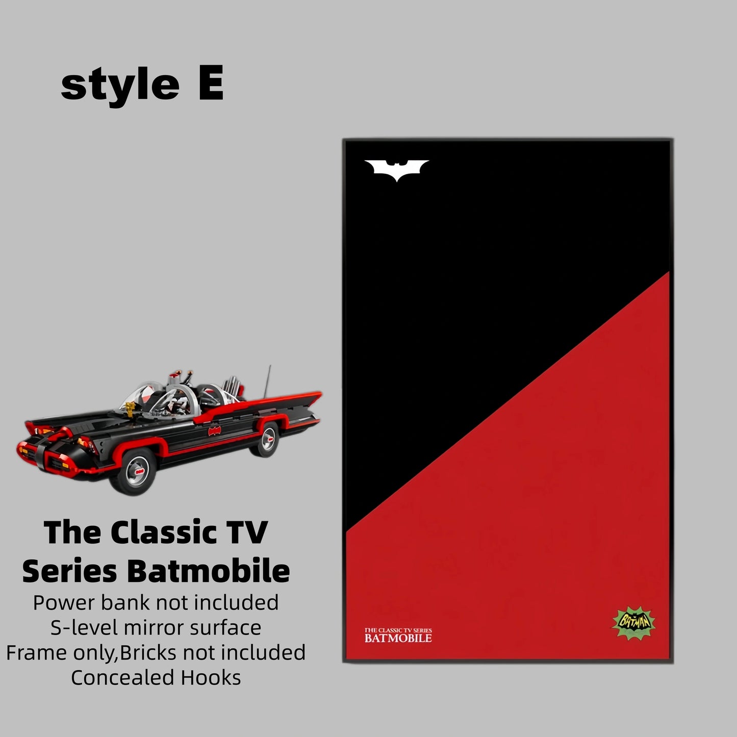 Wall Display Frame For LEGO BATMAN™ 76328 The Classic TV SERIES BATMOBILE™ (Model not included)