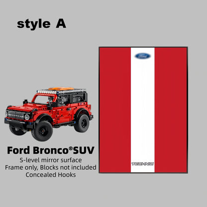 Wall Display Frame For LEGO® Technic™ Ford Bronco® SUV Mid-Size Car 42213(Model Not Included)