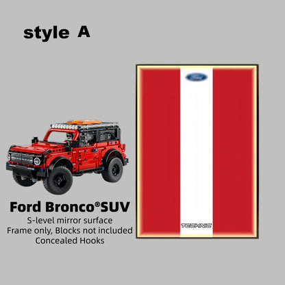 Wall Display Frame For LEGO® Technic™ Ford Bronco® SUV Mid-Size Car 42213(Model Not Included)