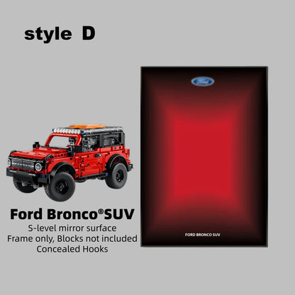 Wall Display Frame For LEGO® Technic™ Ford Bronco® SUV Mid-Size Car 42213(Model Not Included)