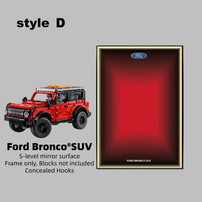 Wall Display Frame For LEGO® Technic™ Ford Bronco® SUV Mid-Size Car 42213(Model Not Included)