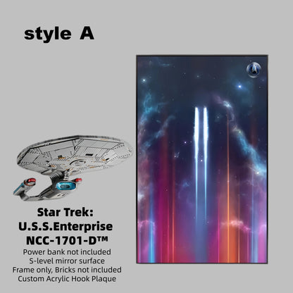 Wall Display frame for LEGO® ICONS Star Trek: U.S.S. Enterprise NCC-1701-D™ 10356(Model Not Included)