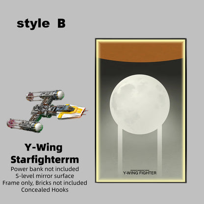 Wall Display Frame for LEGO® Star Wars 75181 Y-Wing Starfighter™(Model Not Included)