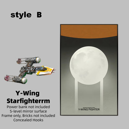 Wall Display Frame for LEGO® Star Wars 75181 Y-Wing Starfighter™(Model Not Included)