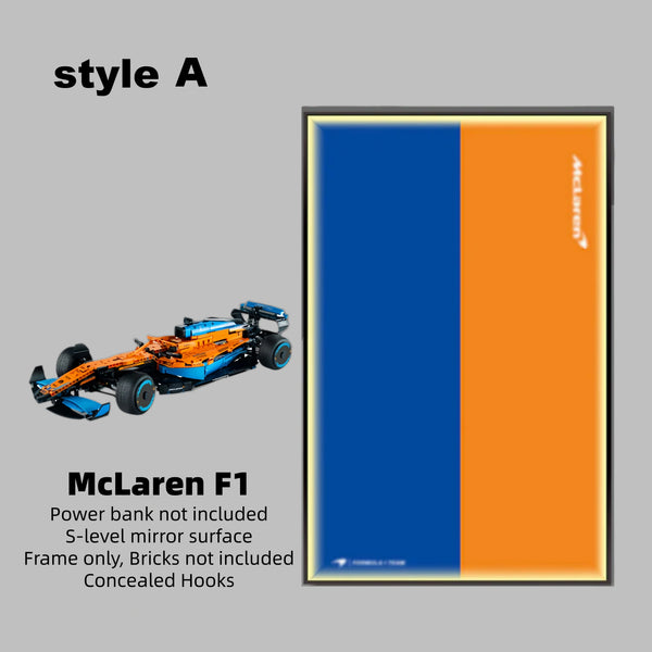 Wall Display Frame For LEGO® TECHNIC™ McLaren F1 42141 (Model Not Included)