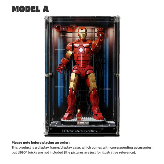 【PREMIUM】 DISPLAY CASE FOR LEGO 76344 IRON MAN MARK 3 COLLECTORS' EDITION