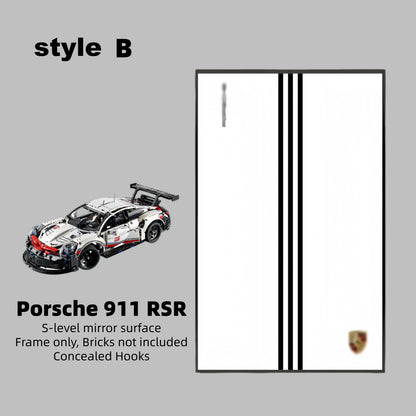 Wall Display Frame For LEGO® TECHNIC™ Porsche 911 RSR 42096(Model Not Included)