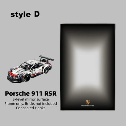 Wall Display Frame For LEGO® TECHNIC™ Porsche 911 RSR 42096(Model Not Included)