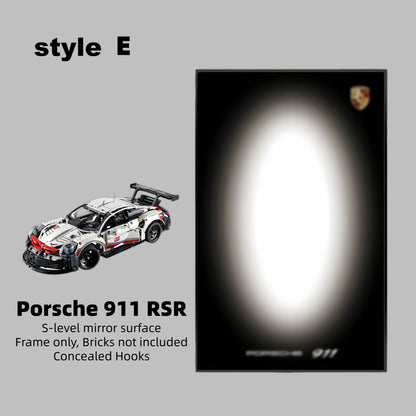 Wall Display Frame For LEGO® TECHNIC™ Porsche 911 RSR 42096(Model Not Included)