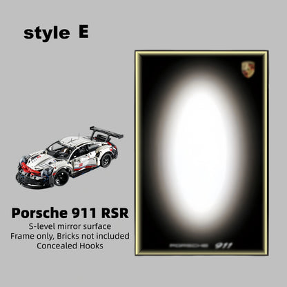Wall Display Frame For LEGO® TECHNIC™ Porsche 911 RSR 42096(Model Not Included)