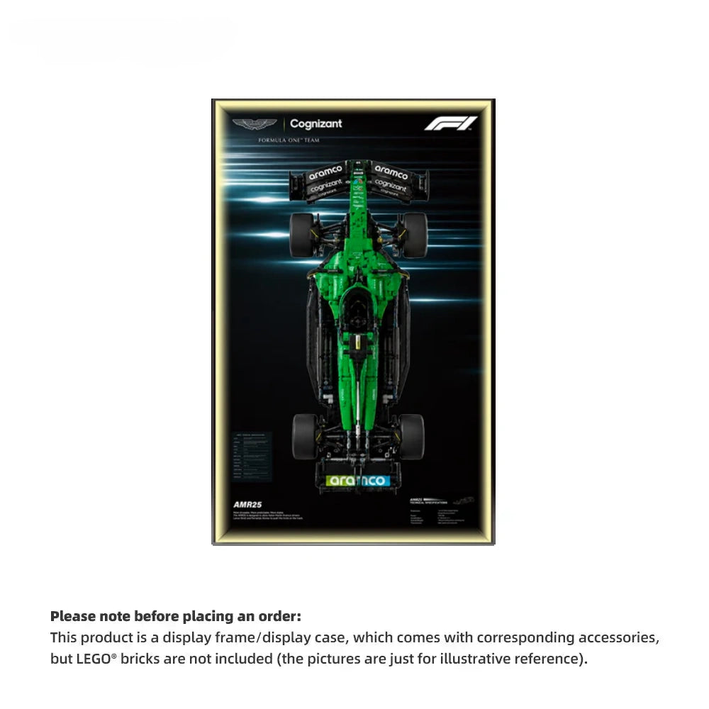 Wall Display Frame For LEGO Technic F1 42240 Aston Martin AMR25(Model not included)