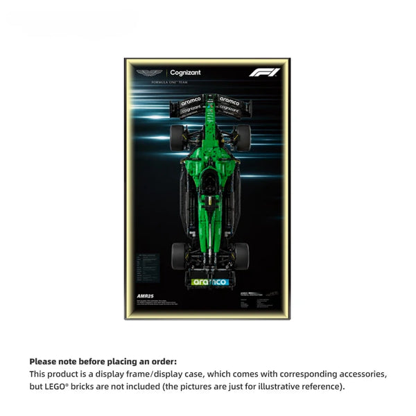 Wall Display Frame For LEGO Technic F1 42240 Aston Martin AMR25(Model not included)