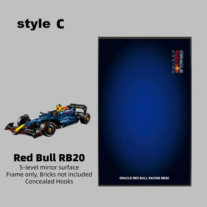 Wall Display Frame For LEGO® TECHNIC™ ORACLE RED BULL RACING RB20 F1 CAR 42206(Model Not Included)