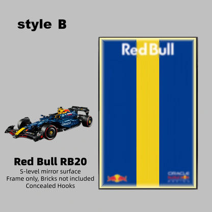 Wall Display Frame For LEGO® TECHNIC™ ORACLE RED BULL RACING RB20 F1 CAR 42206(Model Not Included)