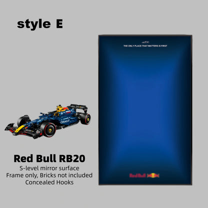 Wall Display Frame For LEGO® TECHNIC™ ORACLE RED BULL RACING RB20 F1 CAR 42206(Model Not Included)