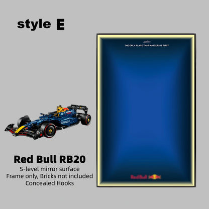 Wall Display Frame For LEGO® TECHNIC™ ORACLE RED BULL RACING RB20 F1 CAR 42206(Model Not Included)