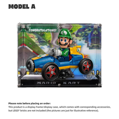 【PREMIUM】DISPLAY CASE FOR LEGO® SUPER MARIO™ 72050 MARIO KART™ – LUIGI & MACH 8