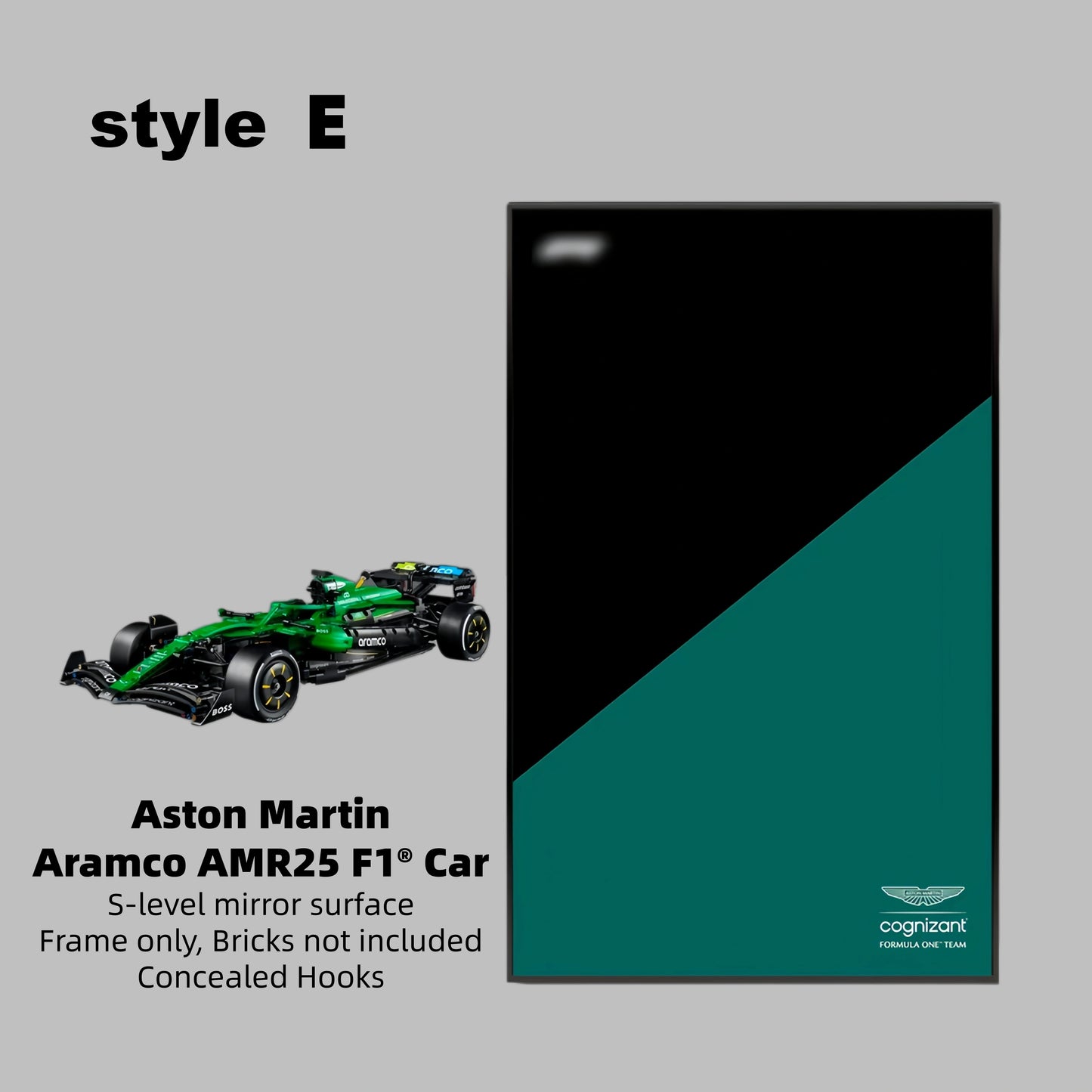 Wall Display Frame For LEGO Technic F1 42240 Aston Martin AMR25(Model not included)