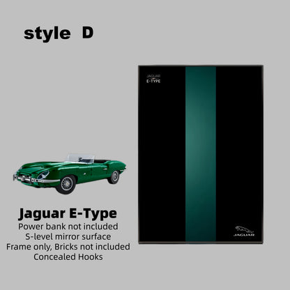 Wall Display Frame For Lego 11381 ICONS JAGUAR E-TYPE(Model not included)