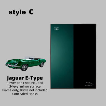 Wall Display Frame For Lego 11381 ICONS JAGUAR E-TYPE(Model not included)