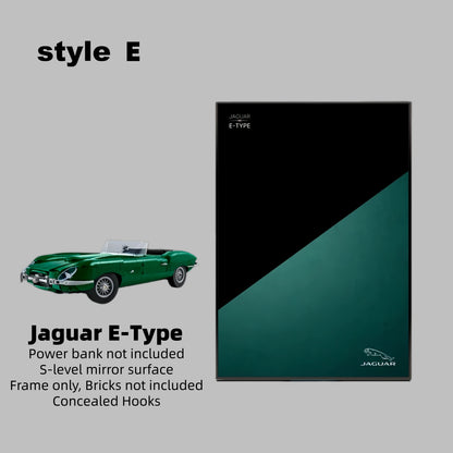 Wall Display Frame For Lego 11381 ICONS JAGUAR E-TYPE(Model not included)