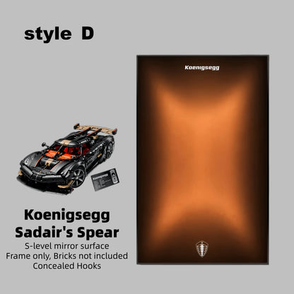 Wall Display Frame For Lego 42232 Technic Koenigsegg Sadair’s Spear.(Model Not Included)