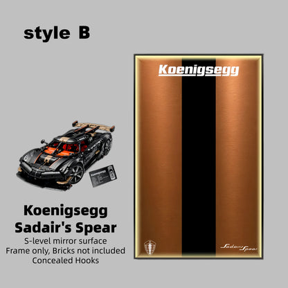 Wall Display Frame For Lego 42232 Technic Koenigsegg Sadair’s Spear.(Model Not Included)