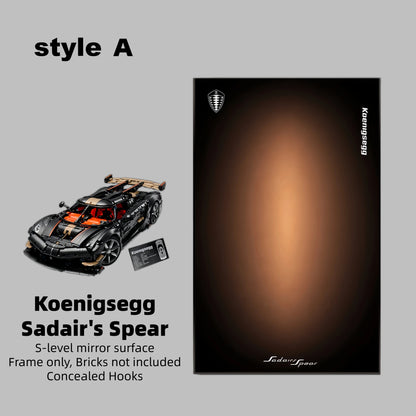 Wall Display Frame For Lego 42232 Technic Koenigsegg Sadair’s Spear.(Model Not Included)