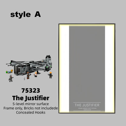 Wall Display Frame For  LEGO® STAR WARS 75323 The Justifier™(Model Not Included)