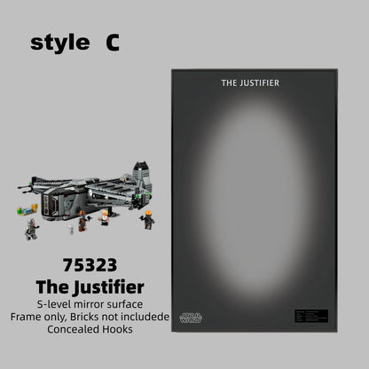 Wall Display Frame For  LEGO® STAR WARS 75323 The Justifier™(Model Not Included)