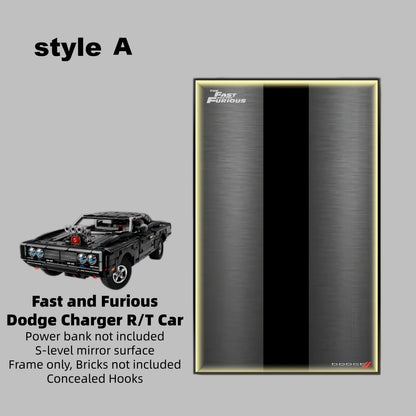 Wall Display Frames For LEGO Technic Fast and Furious Dodge Charger R/T Car 42231(Model not included)