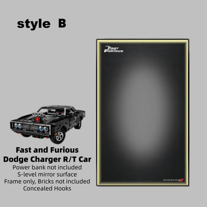 Wall Display Frames For LEGO Technic Fast and Furious Dodge Charger R/T Car 42231(Model not included)